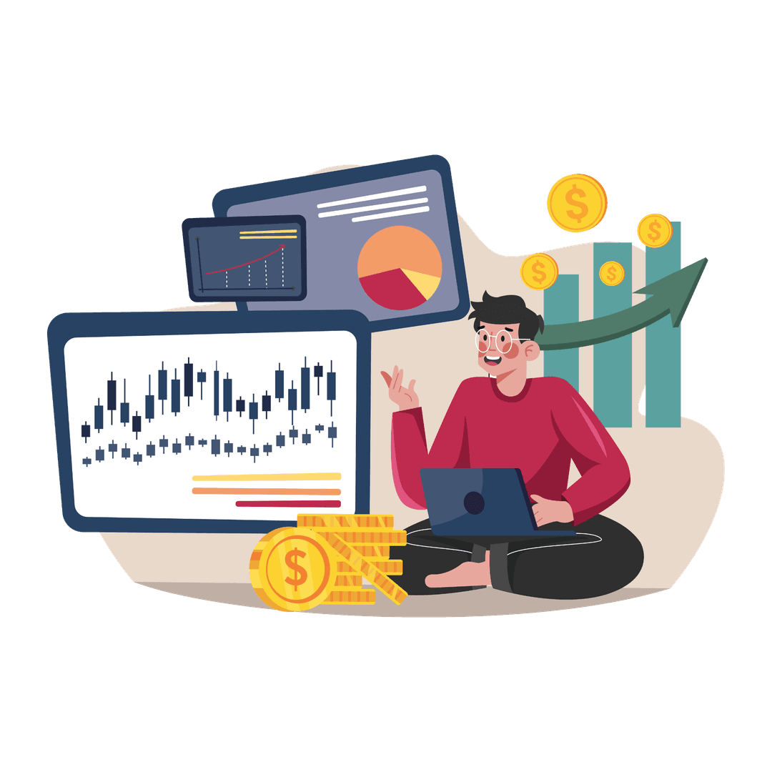 Market research professional analyzing charts and customer data